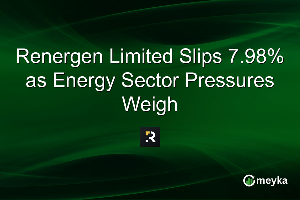 Renergen Limited Slips 7.98% as Energy Sector Pressures Weigh