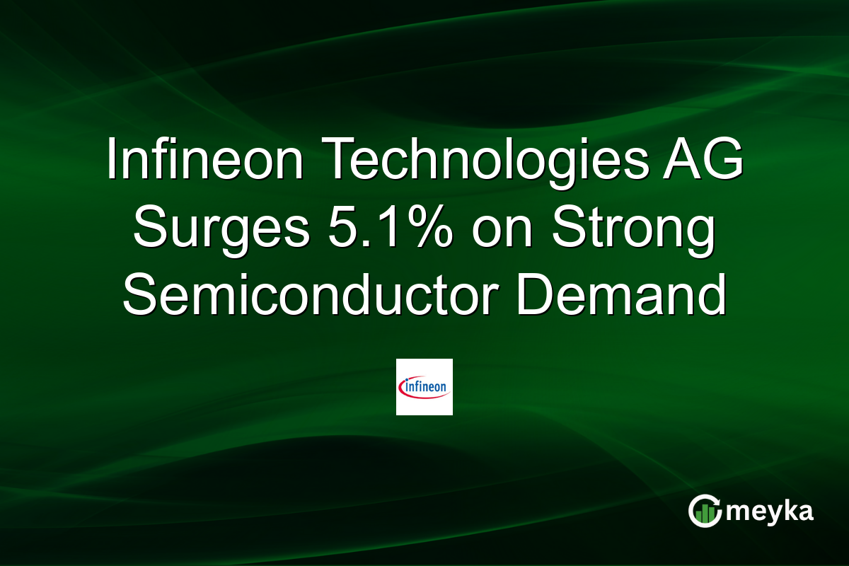 Infineon Technologies AG Surges 5.1% on Strong Semiconductor Demand