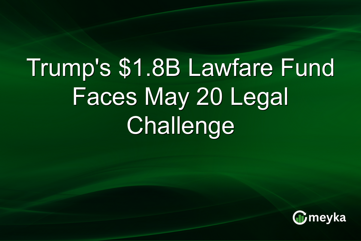 Trump’s $1.8B Lawfare Fund Faces May 20 Legal Challenge
