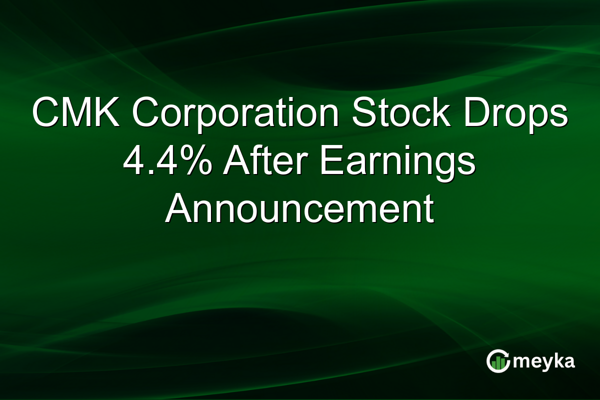 CMK Corporation Stock Drops 4.4% After Earnings Announcement