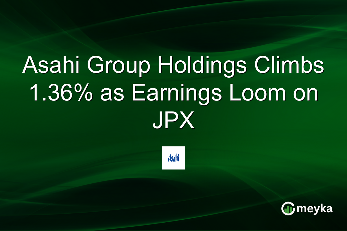 Asahi Group Holdings Climbs 1.36% as Earnings Loom on JPX
