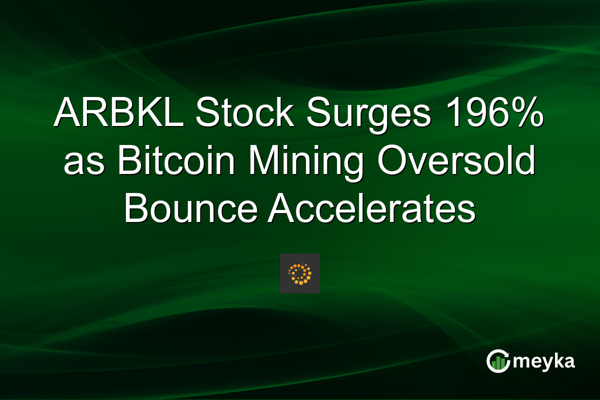 ARBKL Stock Surges 196% as Bitcoin Mining Oversold Bounce Accelerates
