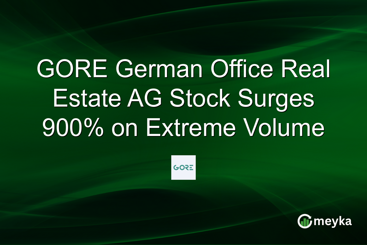 GORE German Office Real Estate AG Stock Surges 900% on Extreme Volume