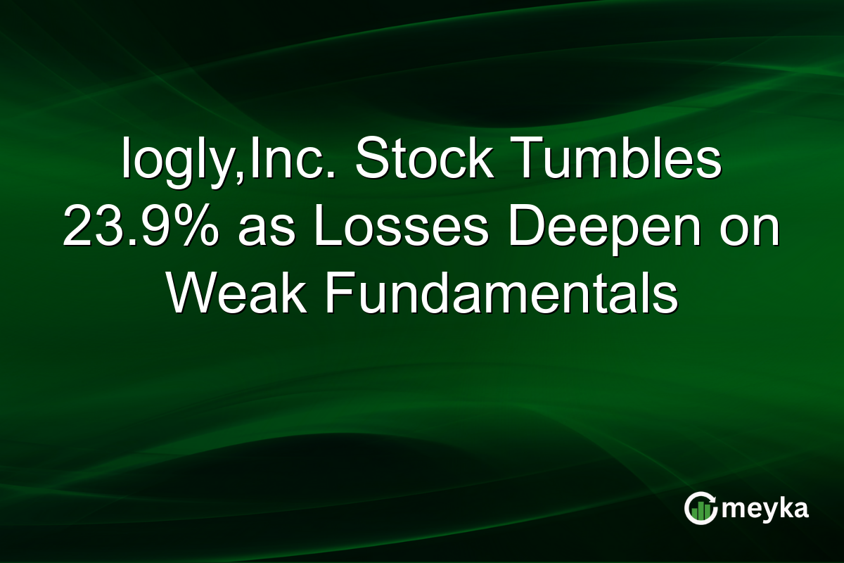 logly,Inc. Stock Tumbles 23.9% as Losses Deepen on Weak Fundamentals