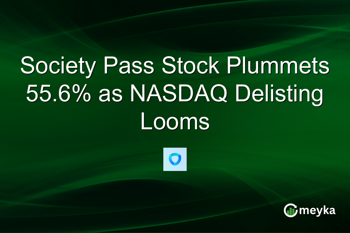 Society Pass Stock Plummets 55.6% as NASDAQ Delisting Looms
