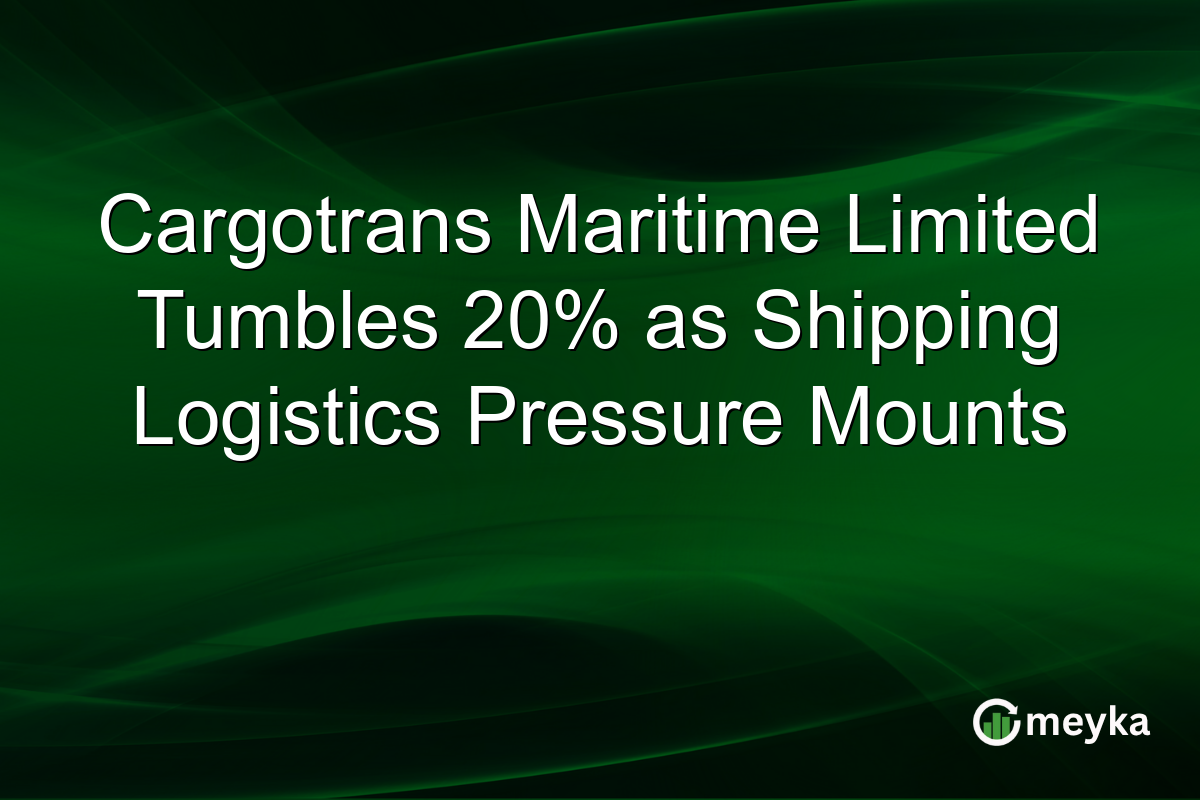 Cargotrans Maritime Limited Tumbles 20% as Shipping Logistics Pressure Mounts