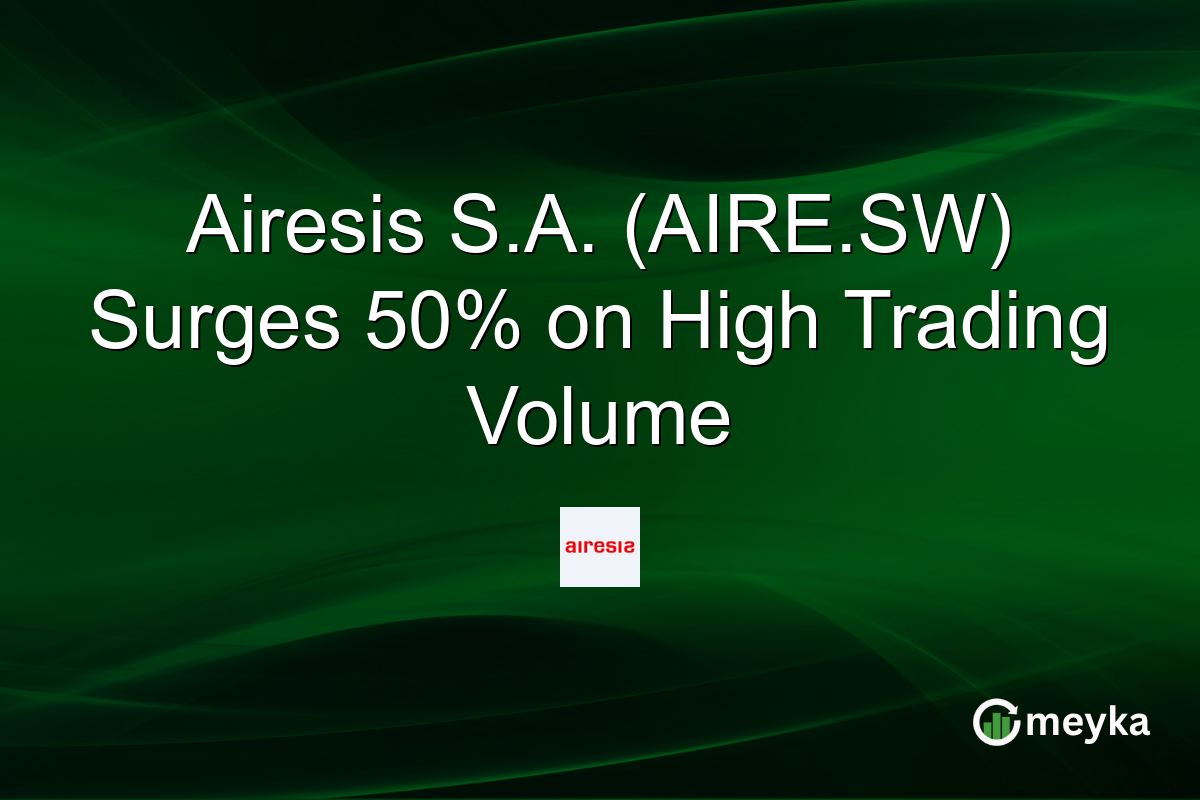 Airesis S.A. (AIRE.SW) Surges 50% on High Trading Volume