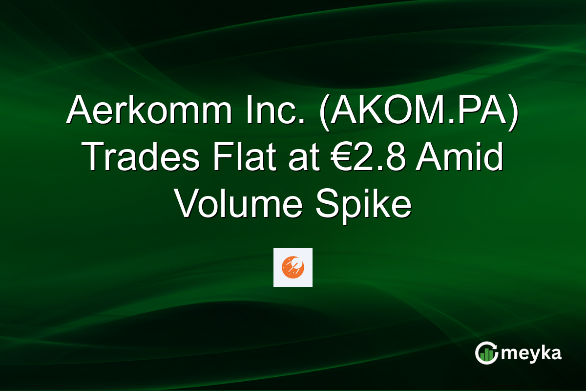Aerkomm Inc. (AKOM.PA) Trades Flat at €2.8 Amid Volume Spike