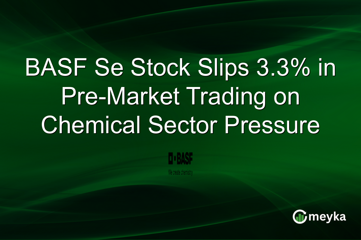 BASF Se Stock Slips 3.3% in Pre-Market Trading on Chemical Sector Pressure