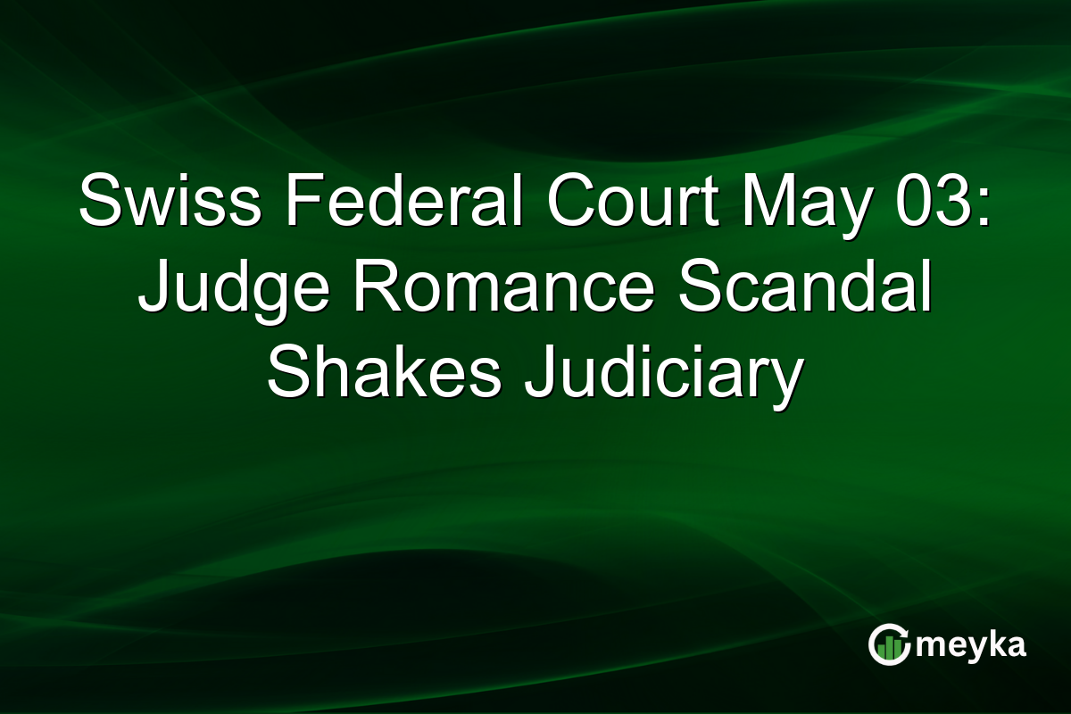 Swiss Federal Court May 03: Judge Romance Scandal Shakes Judiciary