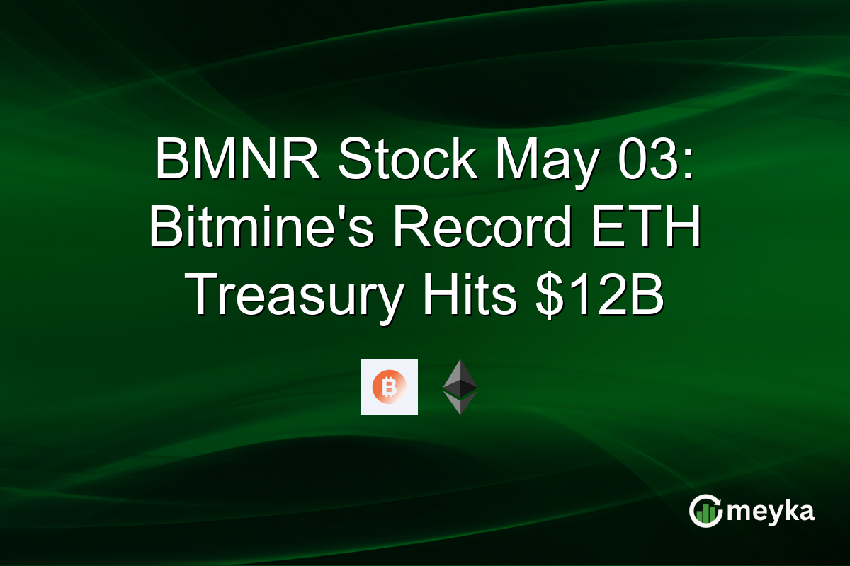 BMNR Stock May 03: Bitmine’s Record ETH Treasury Hits $12B