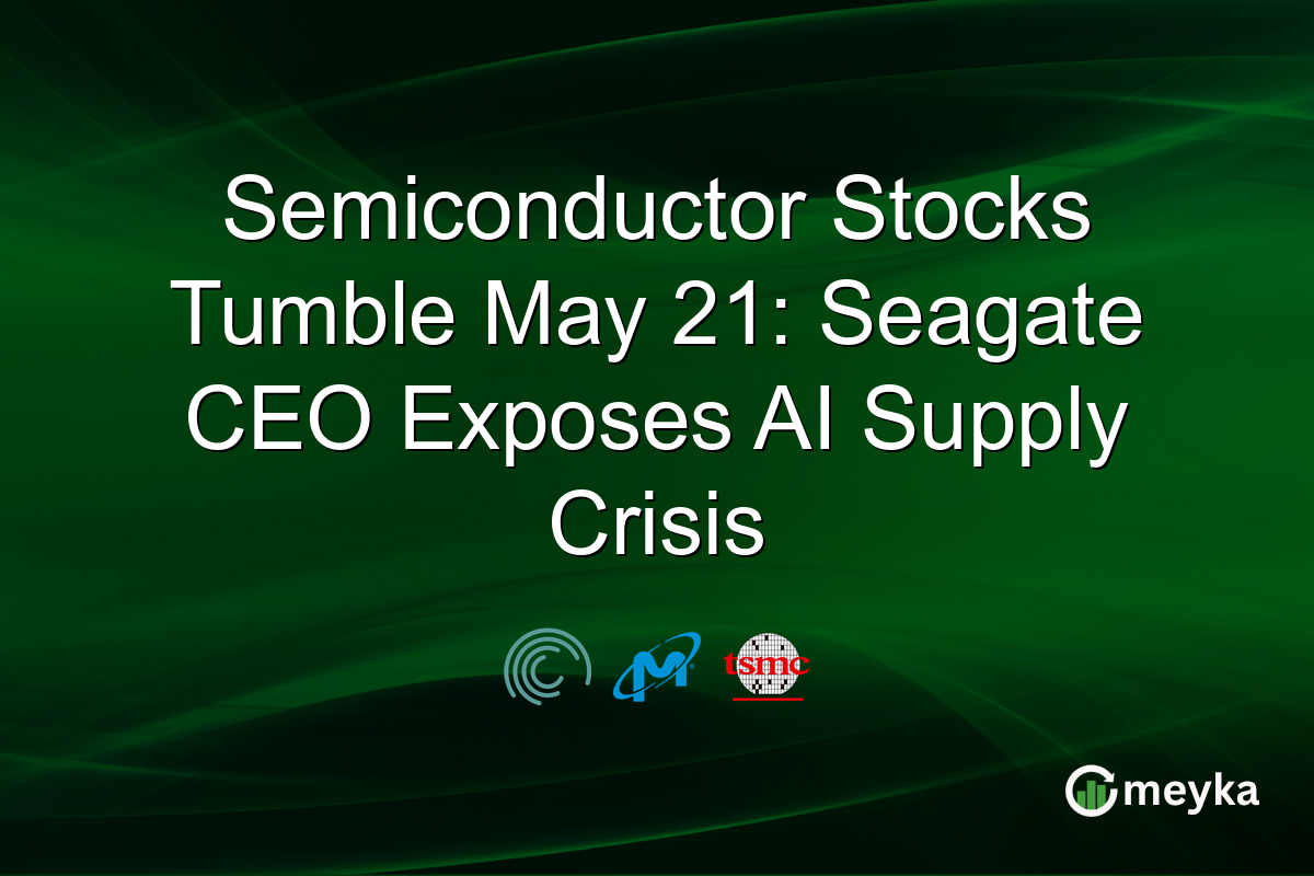 Semiconductor Stocks Tumble May 21: Seagate CEO Exposes AI Supply Crisis