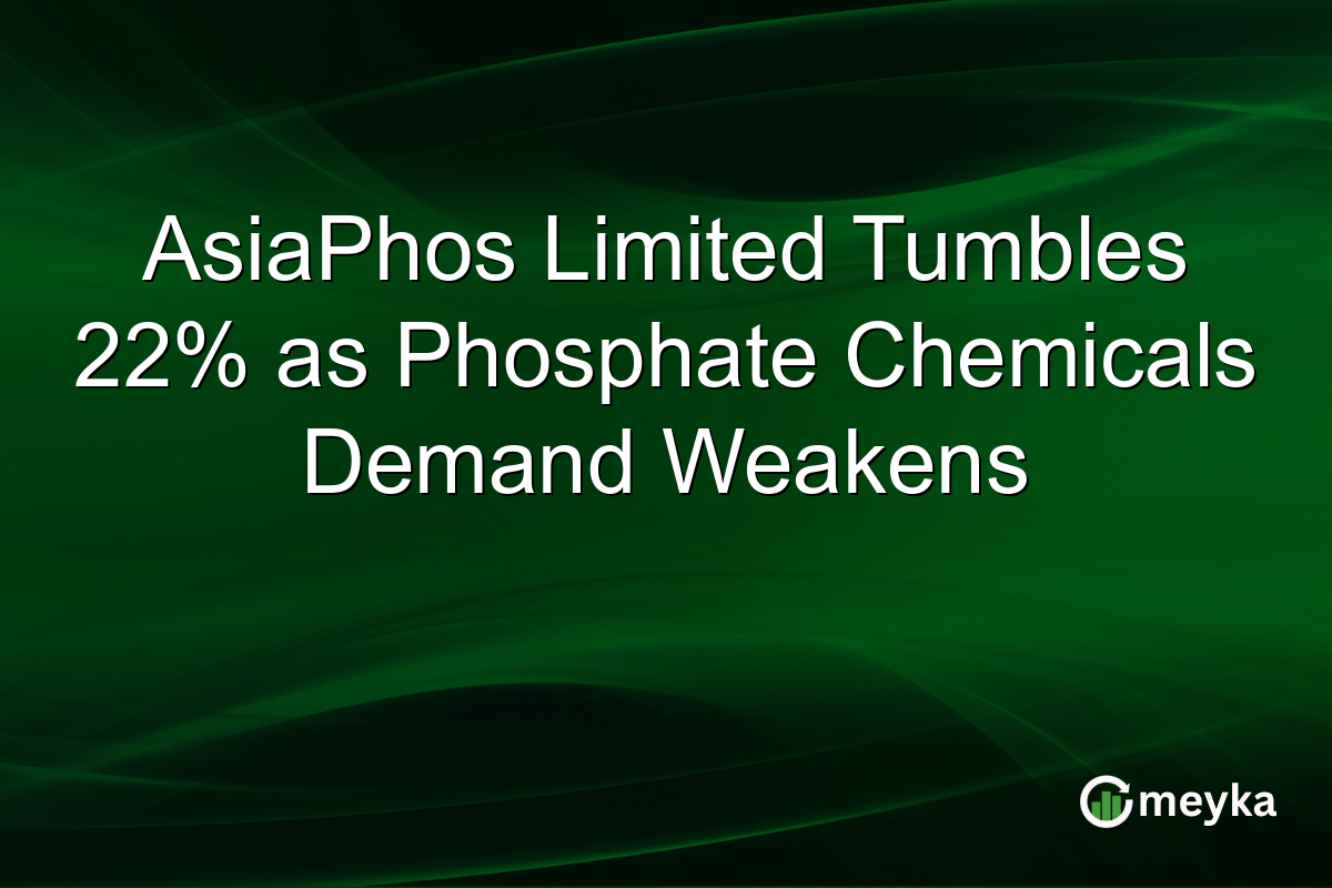 AsiaPhos Limited Tumbles 22% as Phosphate Chemicals Demand Weakens