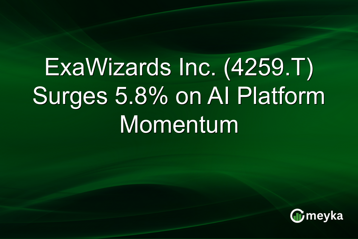ExaWizards Inc. (4259.T) Surges 5.8% on AI Platform Momentum