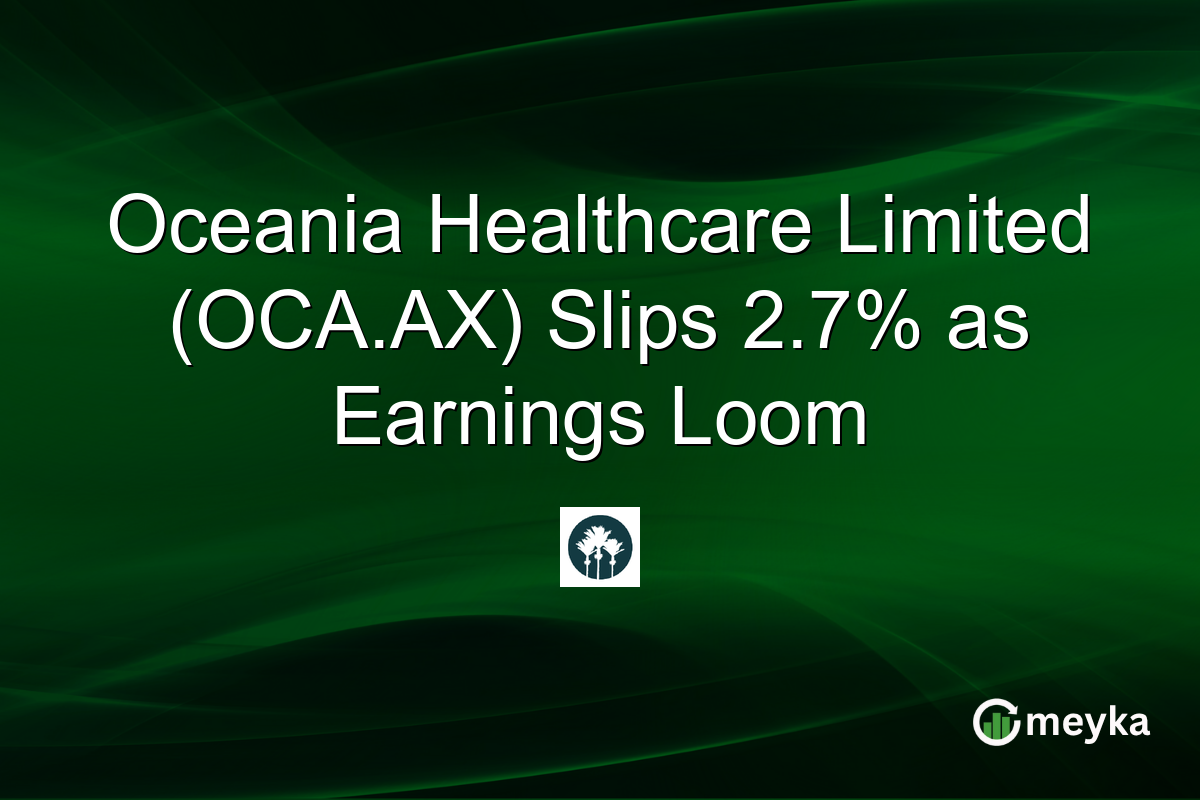Oceania Healthcare Limited (OCA.AX) Slips 2.7% as Earnings Loom