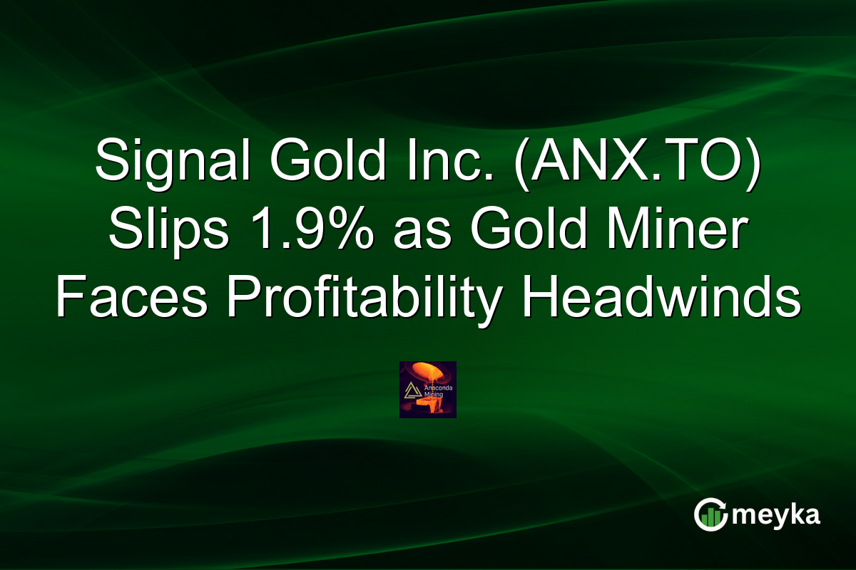 Signal Gold Inc. (ANX.TO) Slips 1.9% as Gold Miner Faces Profitability Headwinds