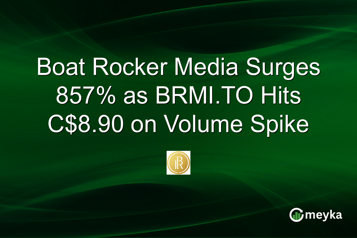 Boat Rocker Media Surges 857% as BRMI.TO Hits C$8.90 on Volume Spike