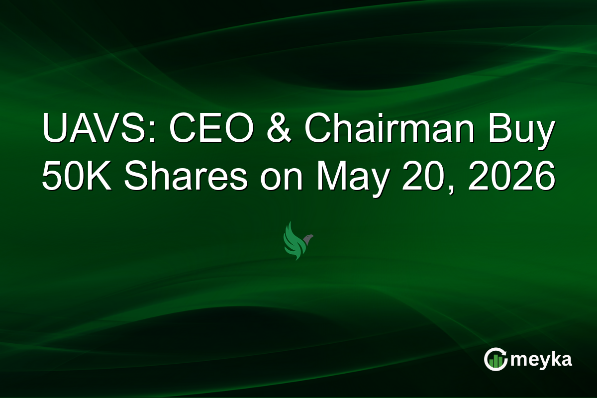 UAVS: CEO & Chairman Buy 50K Shares on May 20, 2026