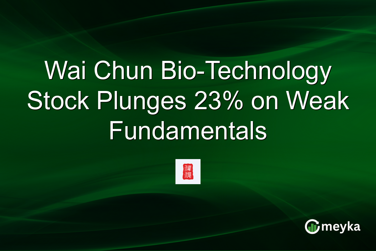 Wai Chun Bio-Technology Stock Plunges 23% on Weak Fundamentals