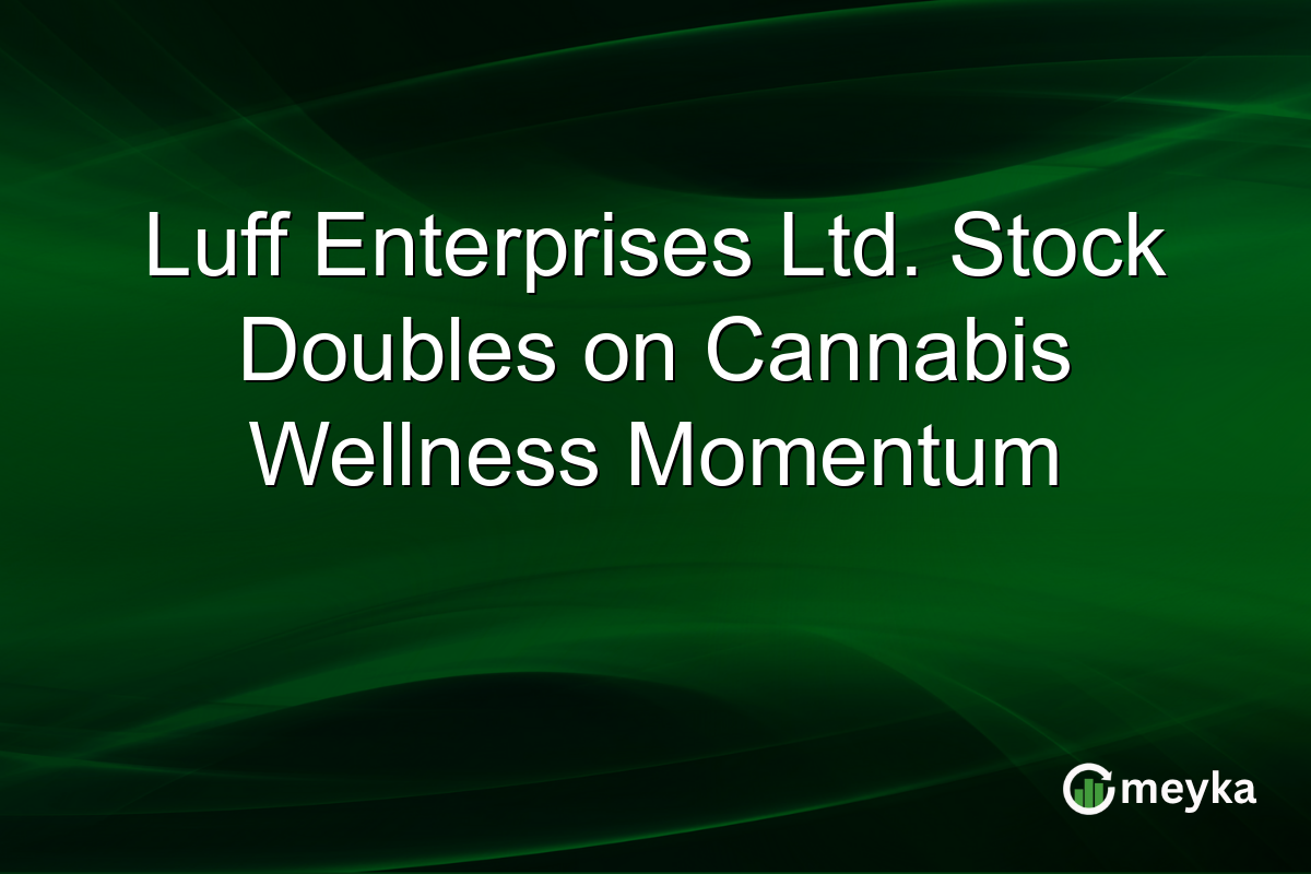 Luff Enterprises Ltd. Stock Doubles on Cannabis Wellness Momentum