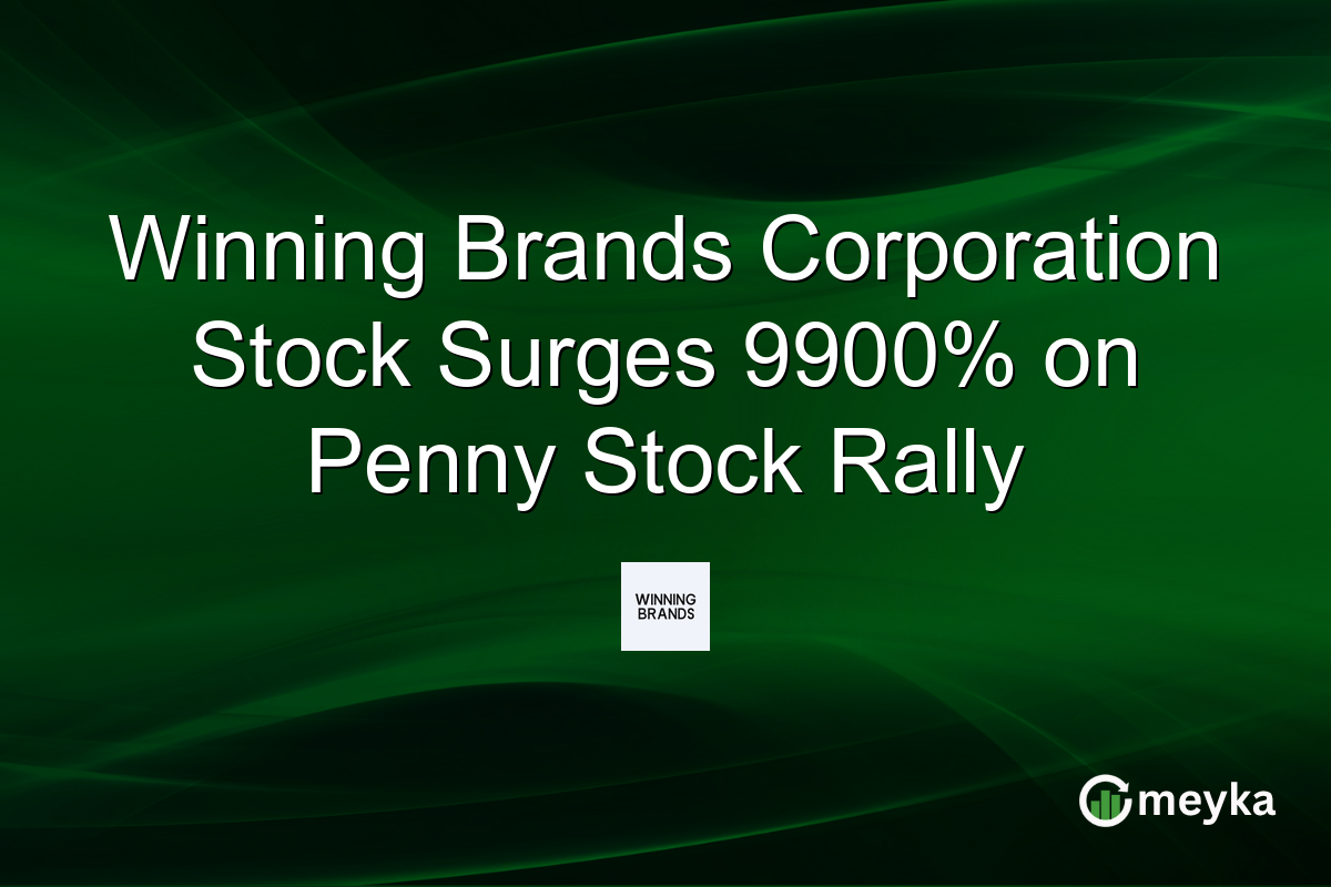 Winning Brands Corporation Stock Surges 9900% on Penny Stock Rally