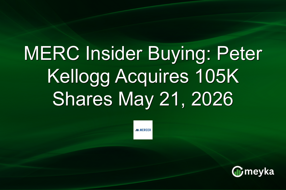MERC Insider Buying: Peter Kellogg Acquires 105K Shares May 21, 2026