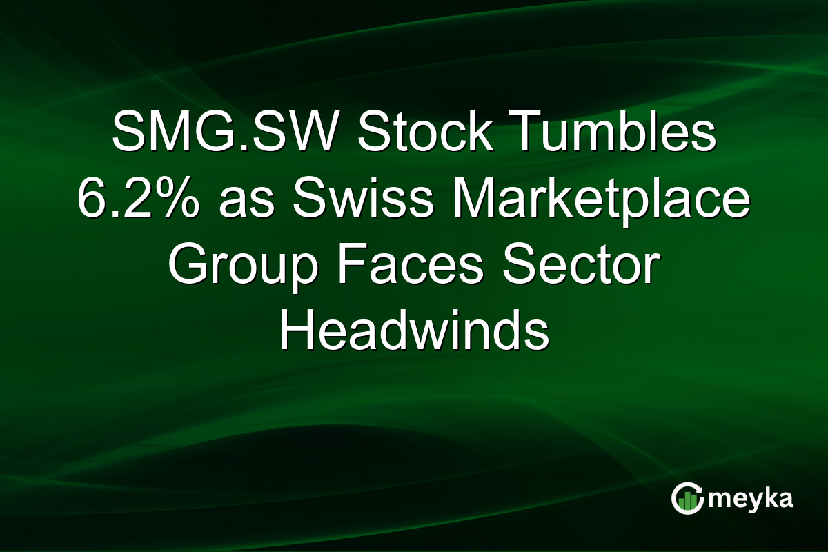 SMG.SW Stock Tumbles 6.2% as Swiss Marketplace Group Faces Sector Headwinds