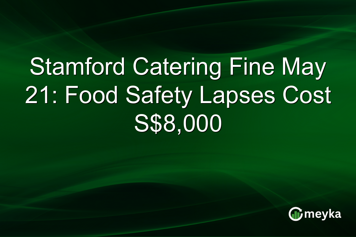 Stamford Catering Fine May 21: Food Safety Lapses Cost S$8,000