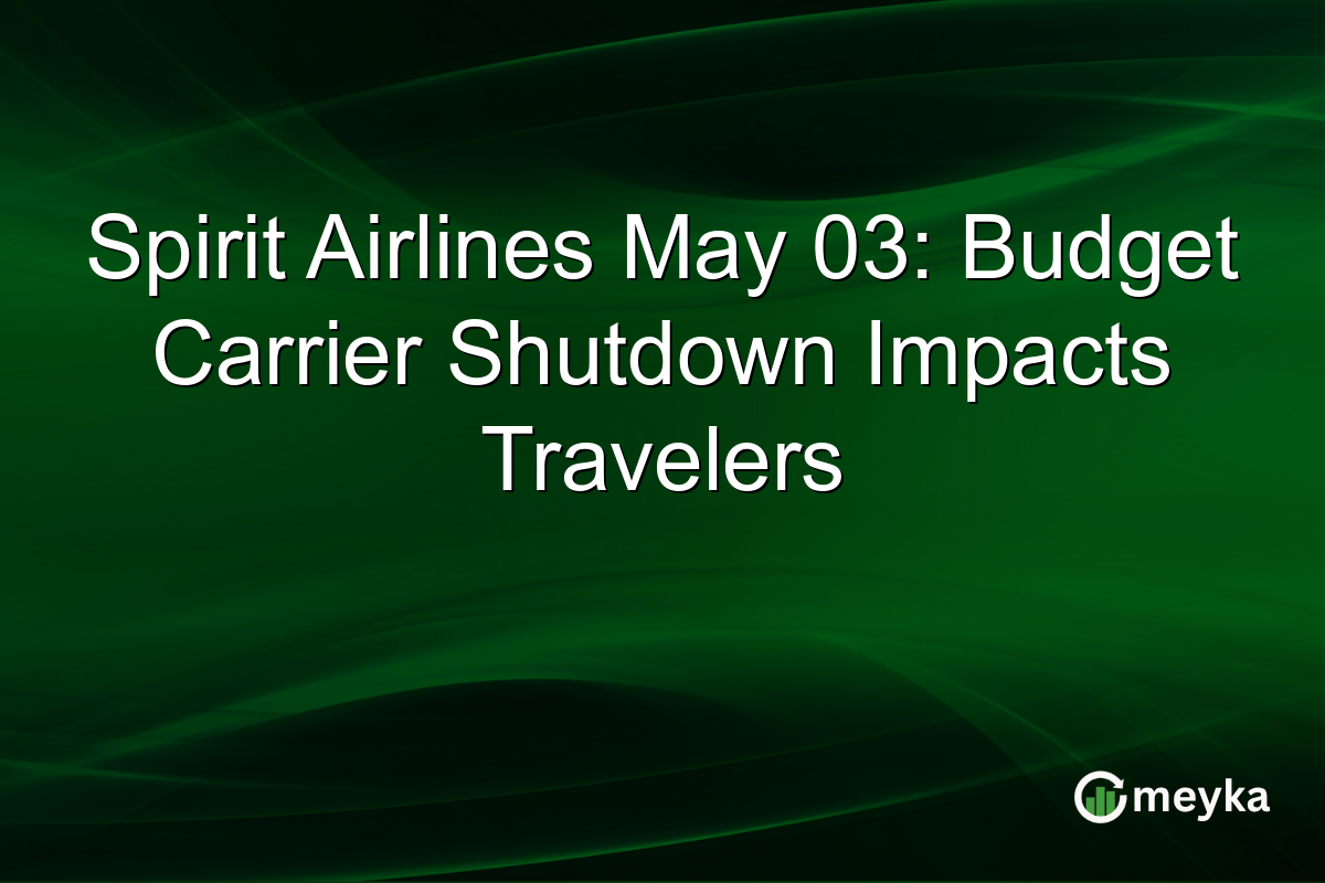 Spirit Airlines May 03: Budget Carrier Shutdown Impacts Travelers