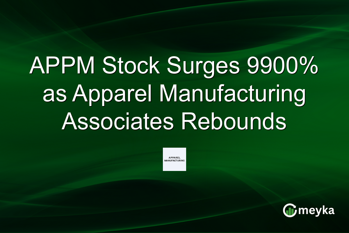 APPM Stock Surges 9900% as Apparel Manufacturing Associates Rebounds