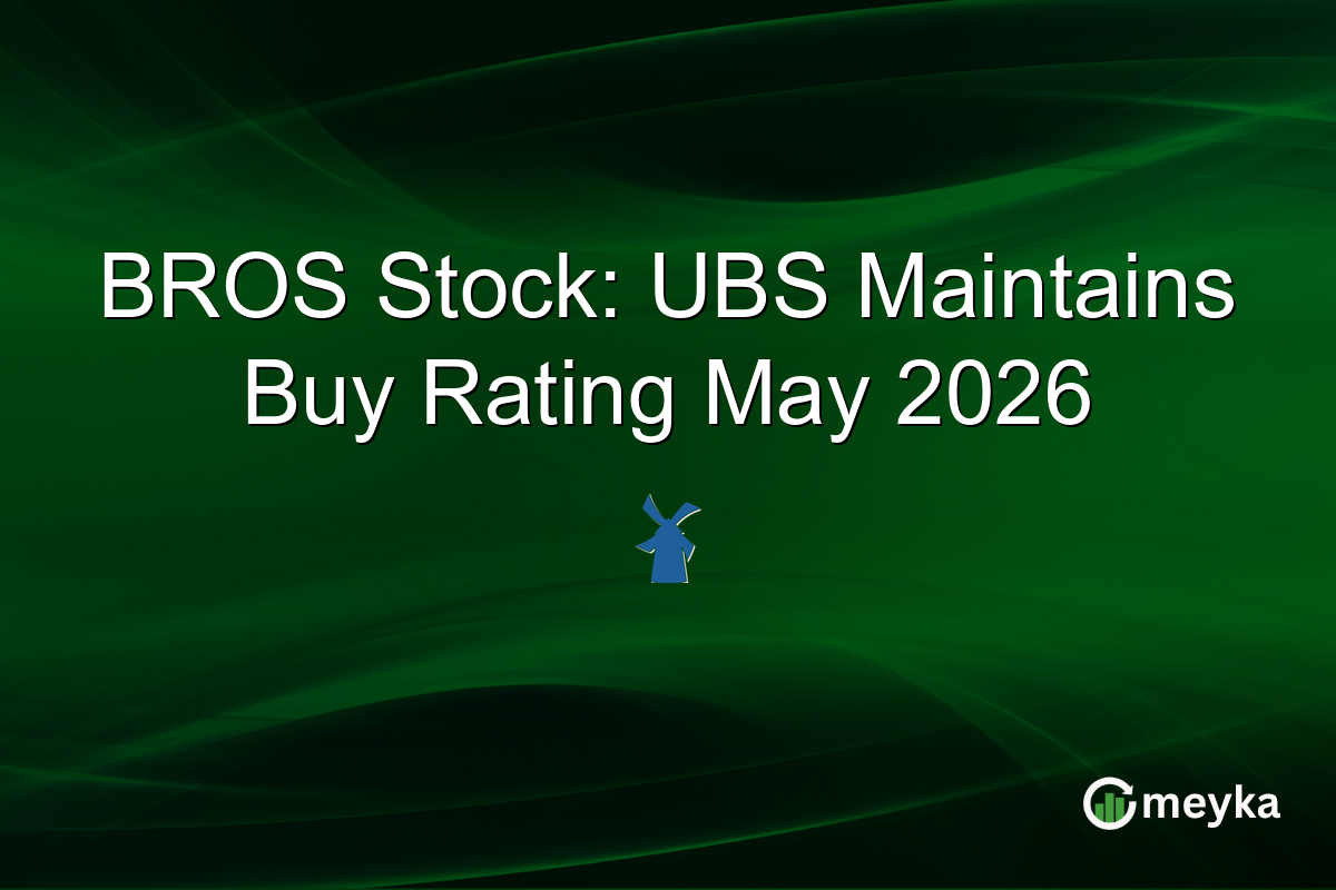 BROS Stock: UBS Maintains Buy Rating May 2026