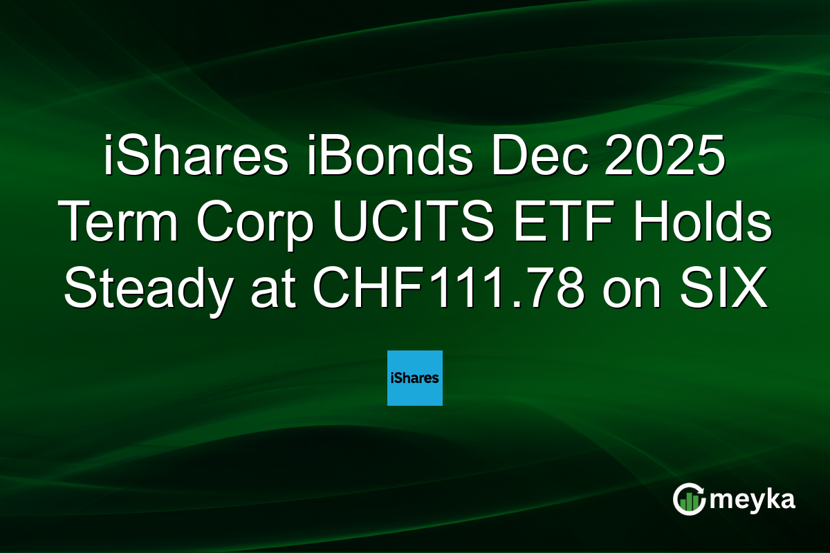 iShares iBonds Dec 2025 Term Corp UCITS ETF Holds Steady at CHF111.78 on SIX