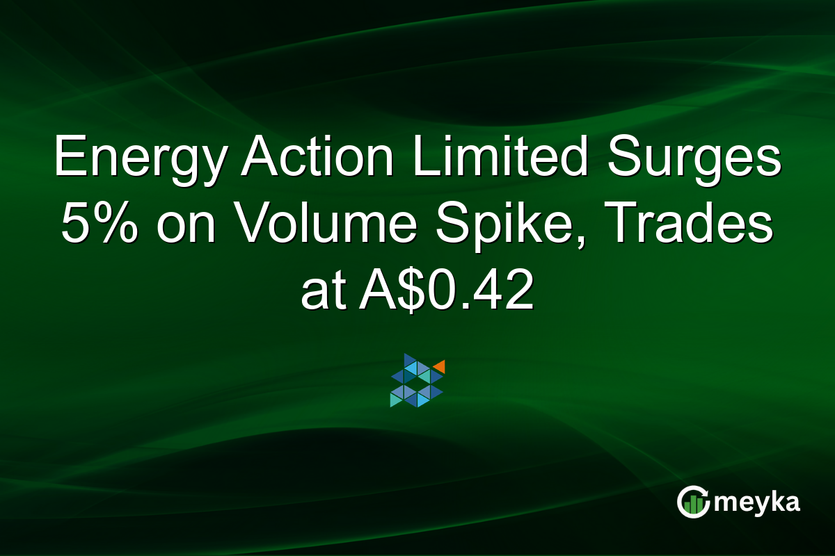 Energy Action Limited Surges 5% on Volume Spike, Trades at A$0.42