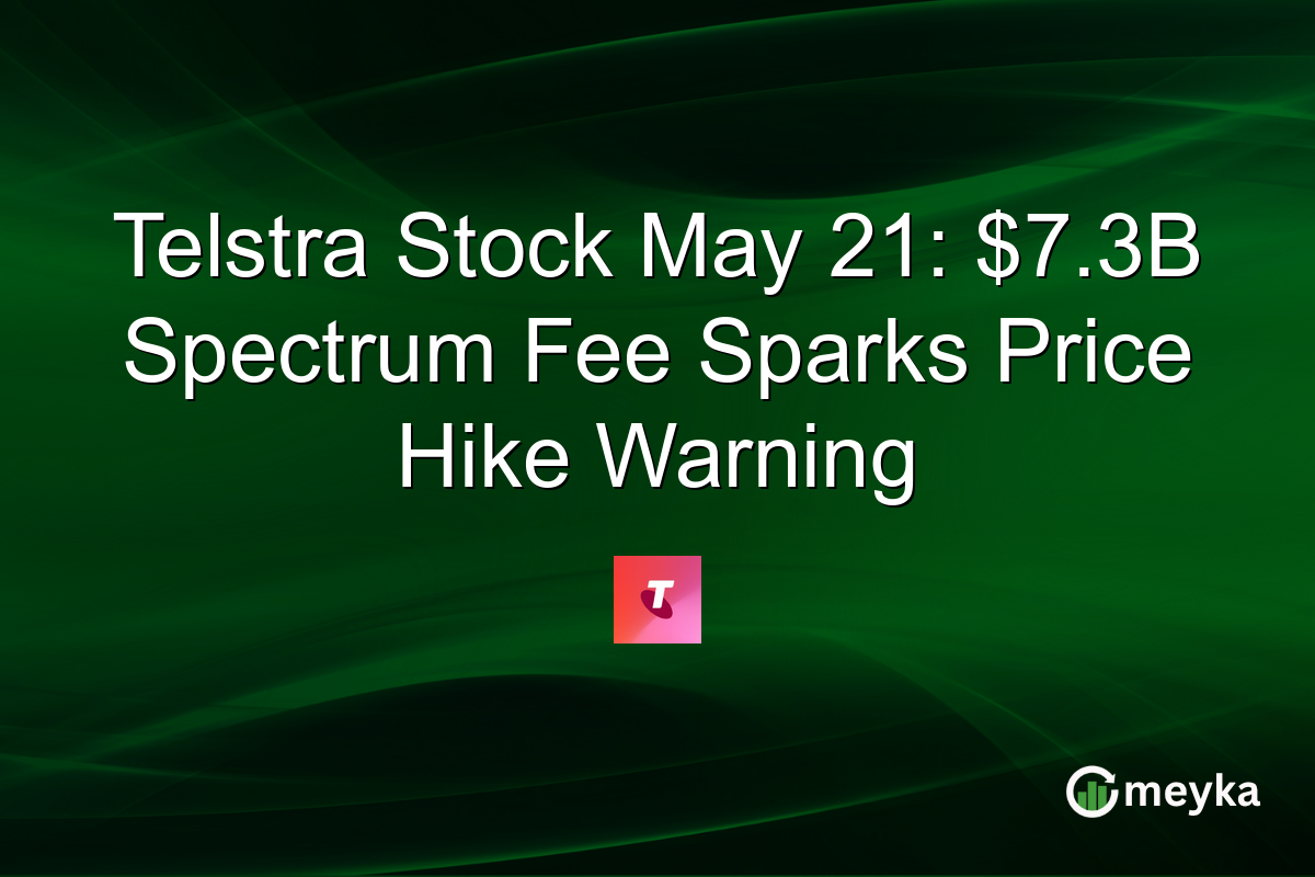 Telstra Stock May 21: $7.3B Spectrum Fee Sparks Price Hike Warning