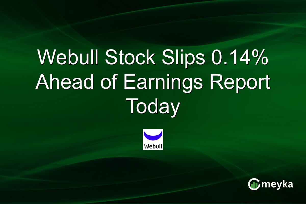 Webull Stock Slips 0.14% Ahead of Earnings Report Today