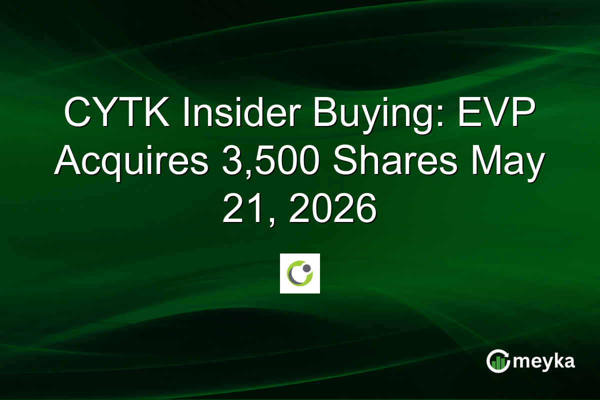 CYTK Insider Buying: EVP Acquires 3,500 Shares May 21, 2026