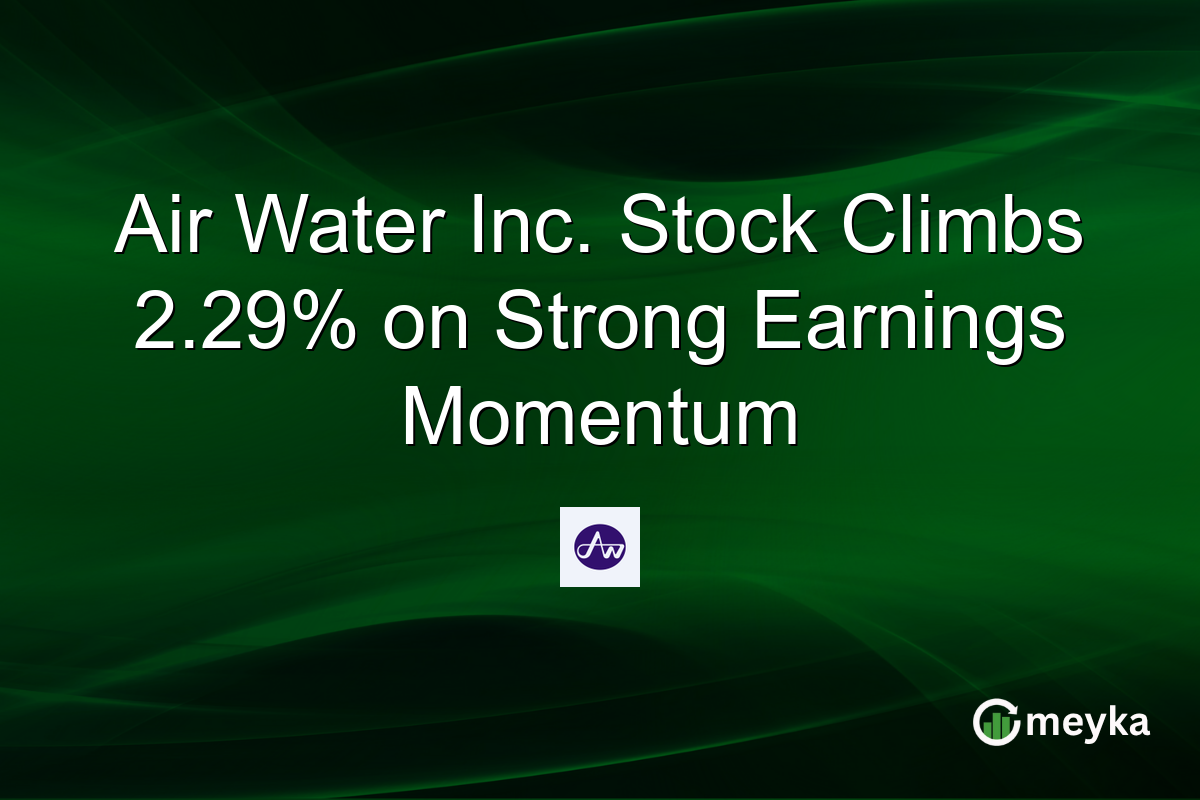 Air Water Inc. Stock Climbs 2.29% on Strong Earnings Momentum