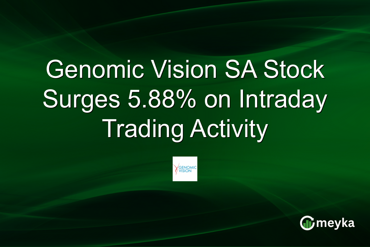 Genomic Vision SA Stock Surges 5.88% on Intraday Trading Activity