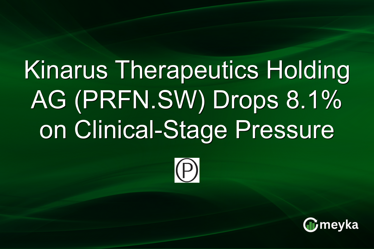 Kinarus Therapeutics Holding AG (PRFN.SW) Drops 8.1% on Clinical-Stage Pressure