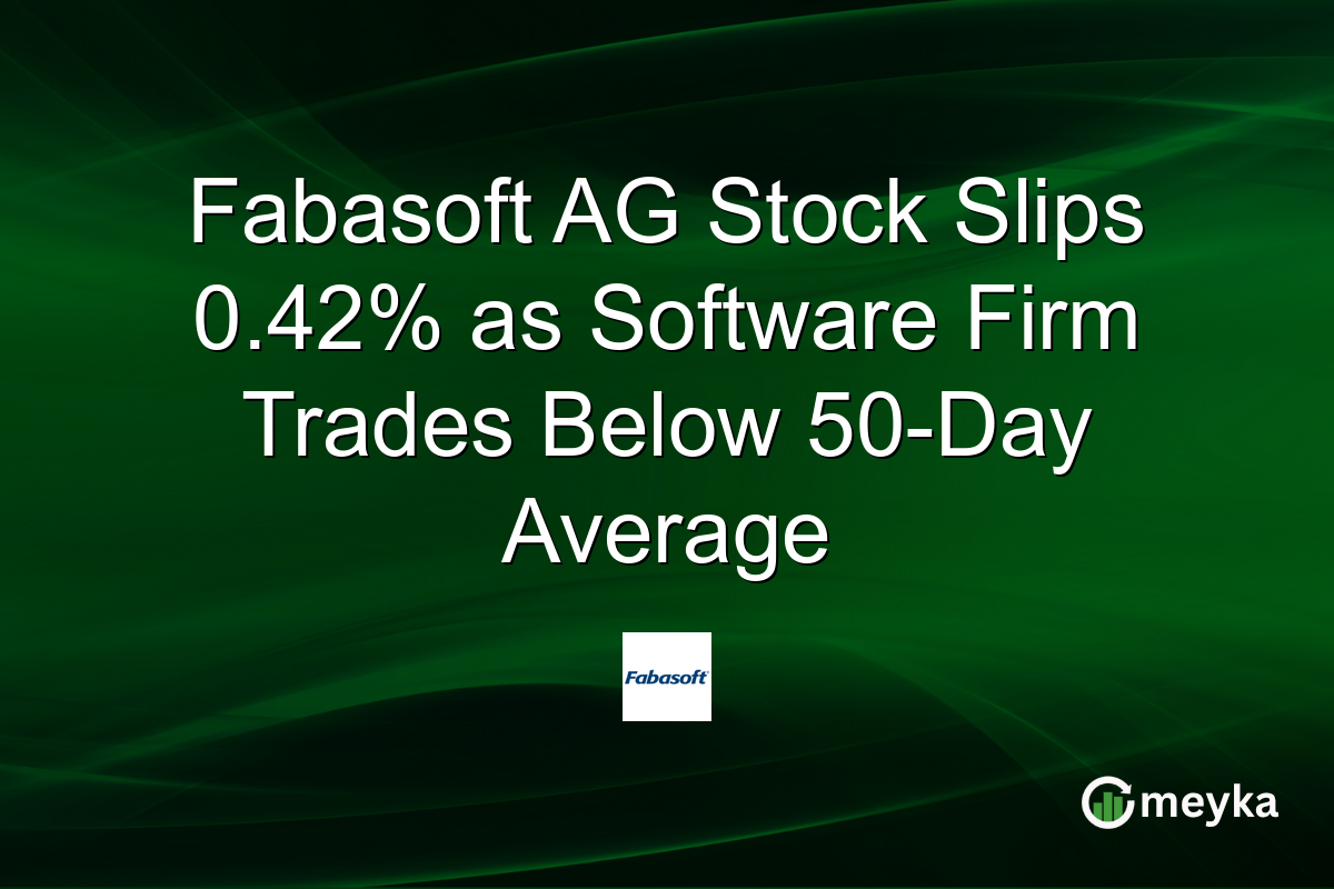 Fabasoft AG Stock Slips 0.42% as Software Firm Trades Below 50-Day Average