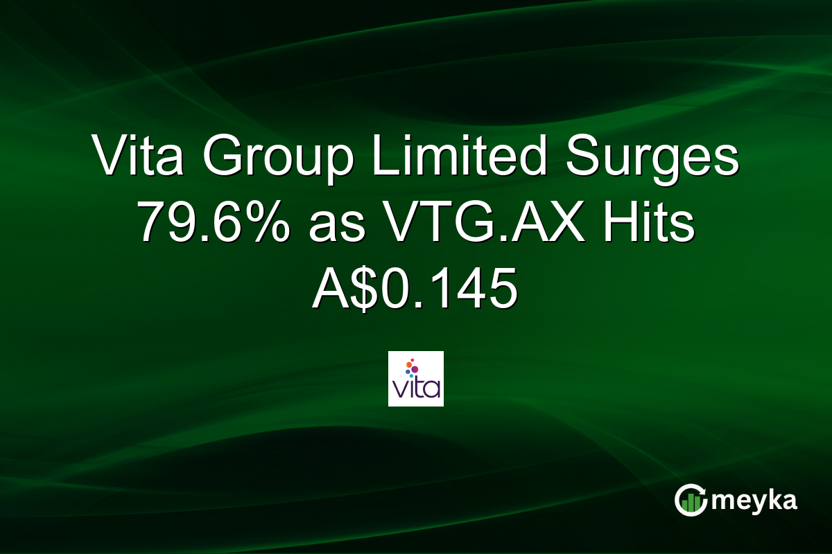 Vita Group Limited Surges 79.6% as VTG.AX Hits A$0.145