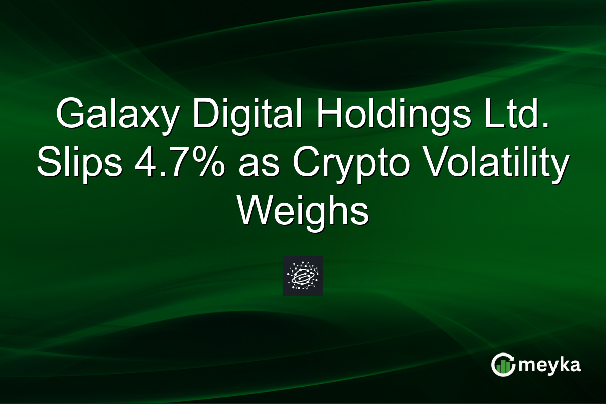 Galaxy Digital Holdings Ltd. Slips 4.7% as Crypto Volatility Weighs