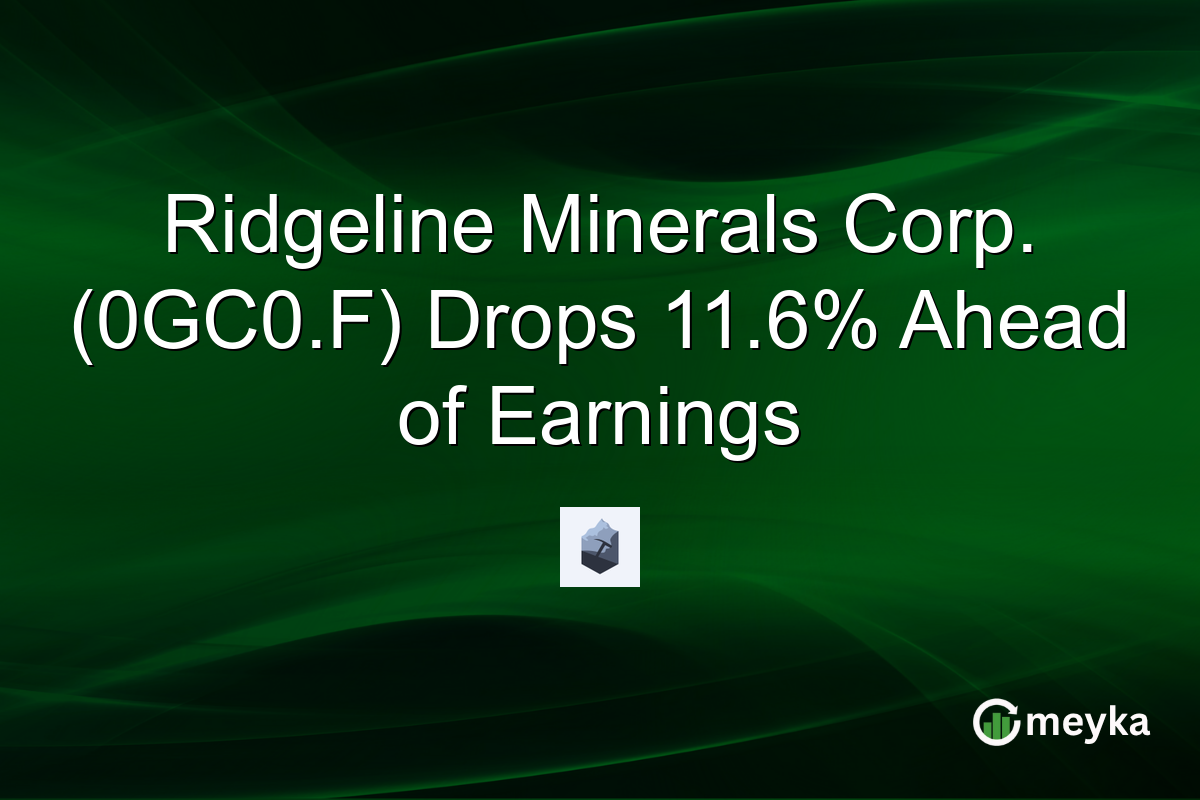Ridgeline Minerals Corp. (0GC0.F) Drops 11.6% Ahead of Earnings