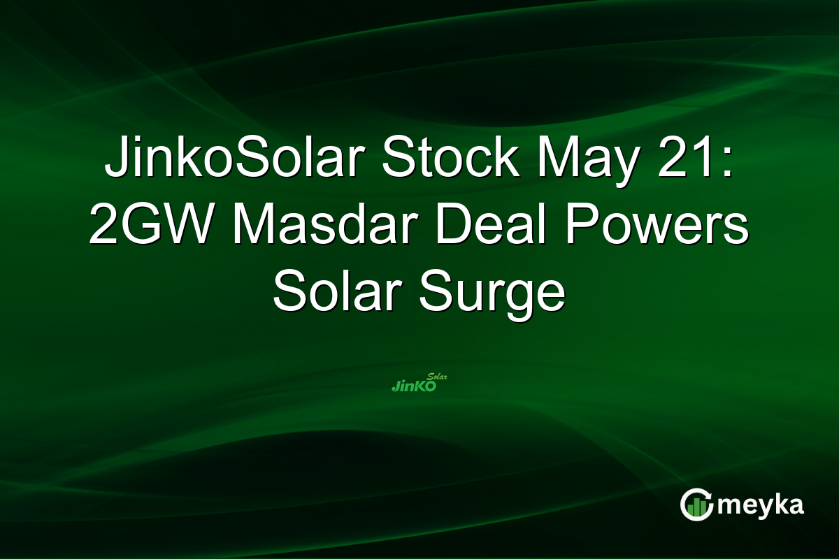 JinkoSolar Stock May 21: 2GW Masdar Deal Powers Solar Surge