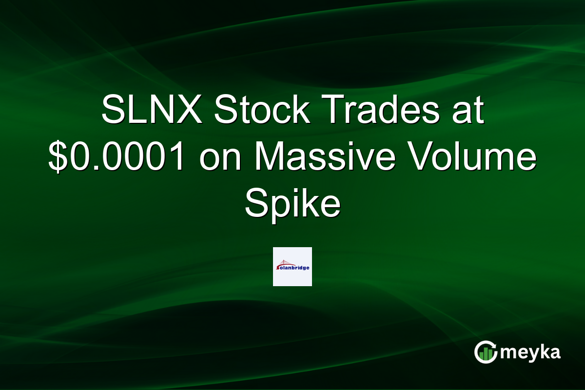 SLNX Stock Trades at $0.0001 on Massive Volume Spike