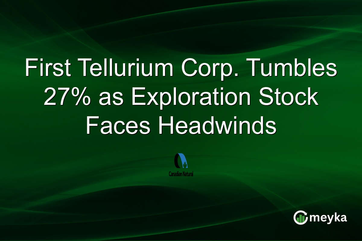 First Tellurium Corp. Tumbles 27% as Exploration Stock Faces Headwinds