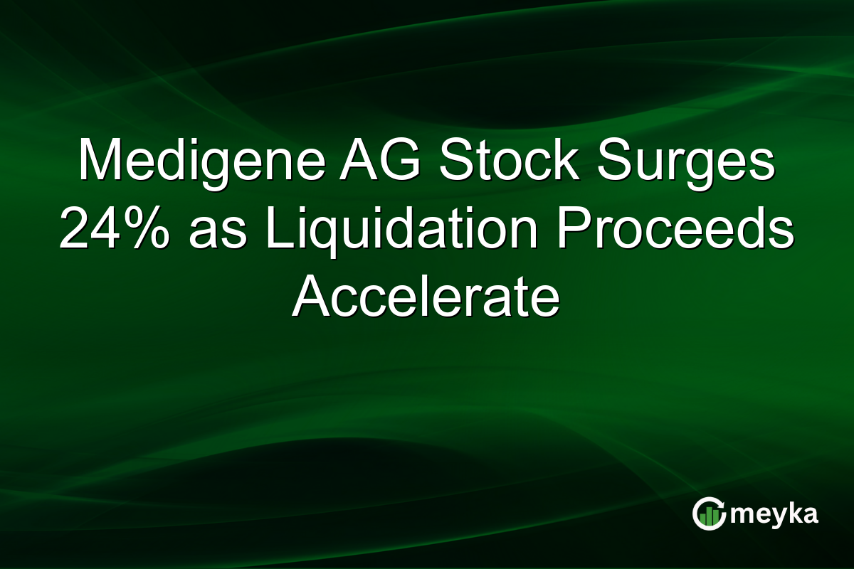 Medigene AG Stock Surges 24% as Liquidation Proceeds Accelerate
