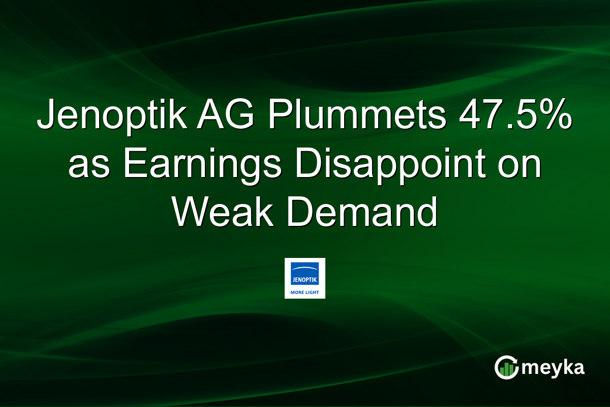 Jenoptik AG Plummets 47.5% as Earnings Disappoint on Weak Demand
