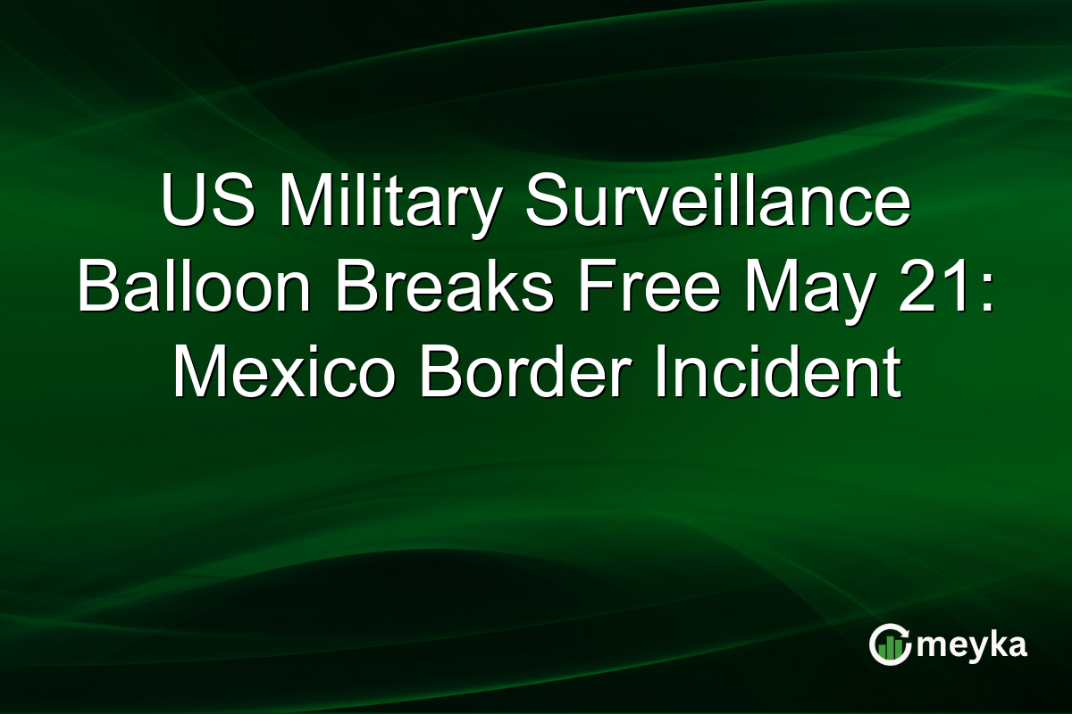 US Military Surveillance Balloon Breaks Free May 21: Mexico Border Incident