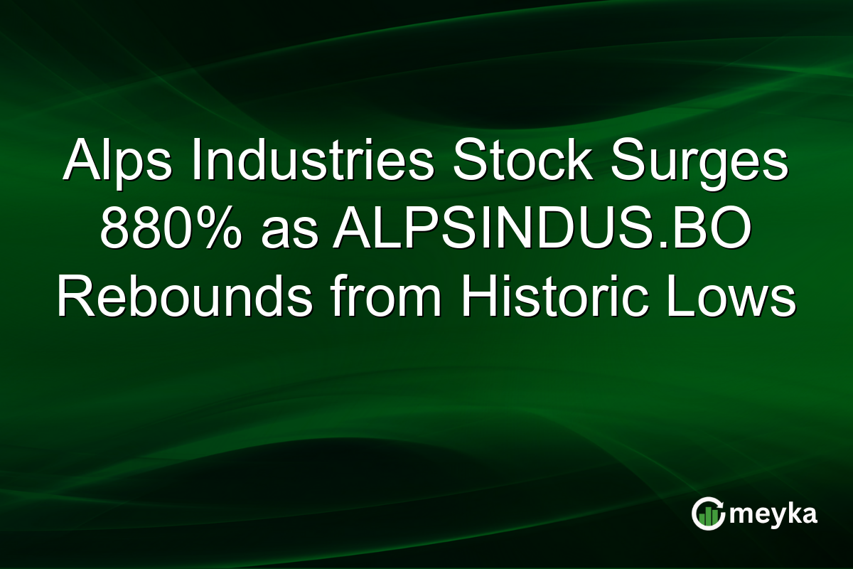 Alps Industries Stock Surges 880% as ALPSINDUS.BO Rebounds from Historic Lows